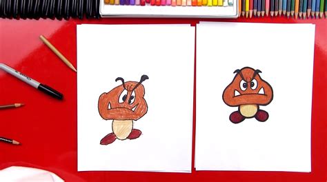 Art projects inspired by Goomba characters