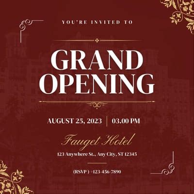 Grand Opening Invitation Template 1