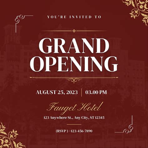 Grand Opening Invitation Template Free Download