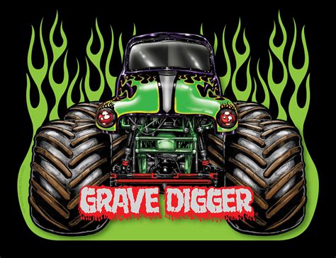 Grave Digger Flames Image 4