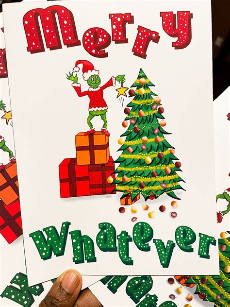 Grinch Christmas Card Templates