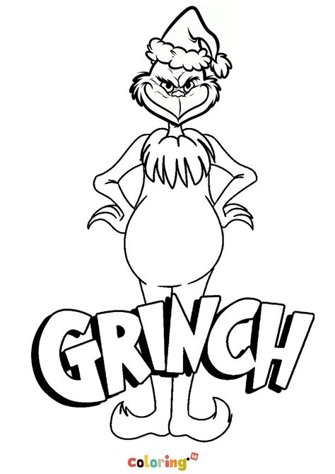 Grinch Coloring Pages Design 7