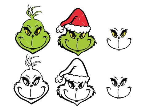 Grinch Face Template Image 4