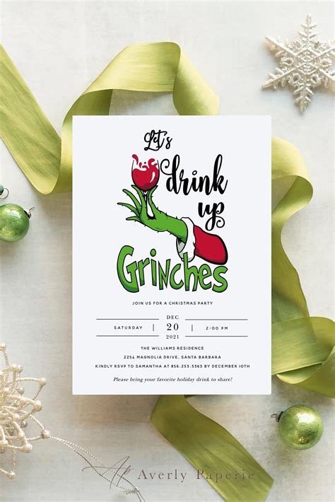 Grinch Holiday Gathering Invitation