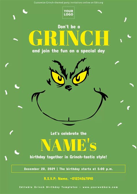 Tips for Creating Effective Grinch Invitation Templates