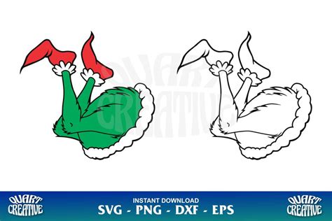 Grinch Legs Printable Template for Holiday Decorations