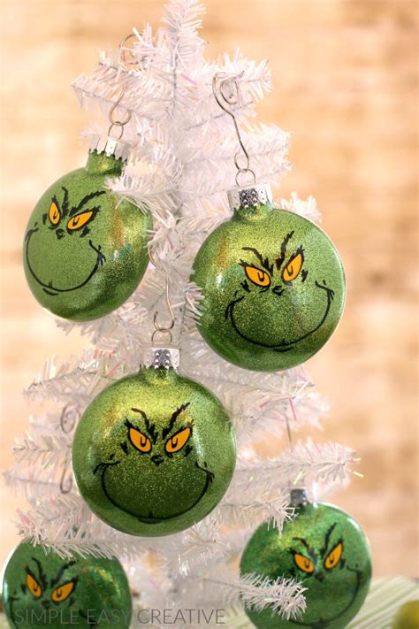 Materials Needed for Grinch Ornament Templates