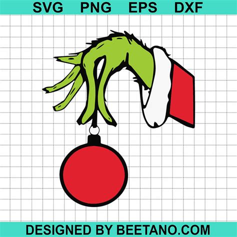 5 Grinch Ornament Templates