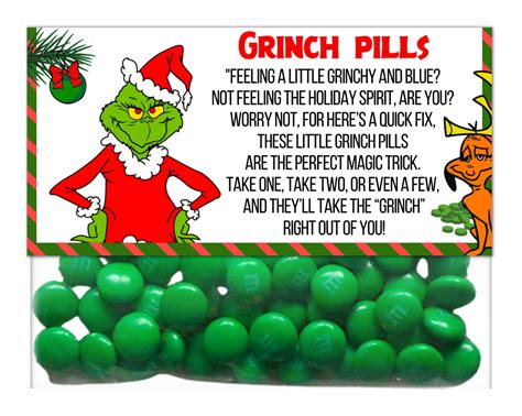 Grinch Pills Printables