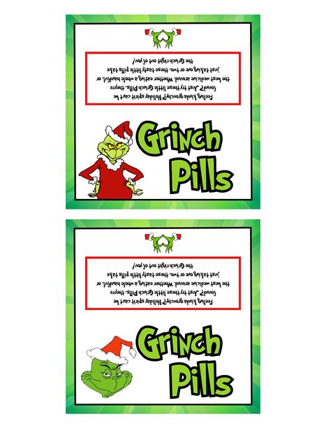 Grinch Pills Printables Album