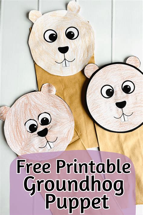 Groundhog Puppet Prints Tips