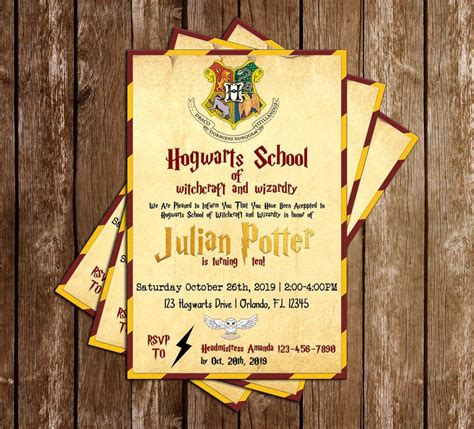 Gryffindor Invitations