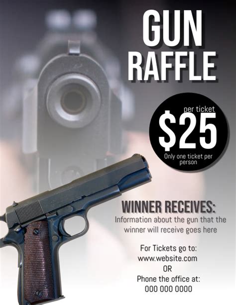 Gun Raffle Flyer Template Design 8