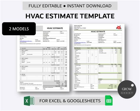 Key Components of HVAC Estimate Template