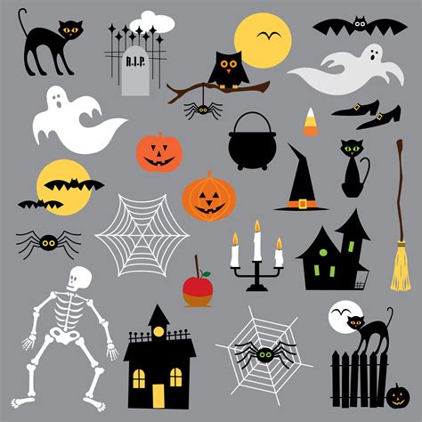 Halloween Clip Art Prints Collection