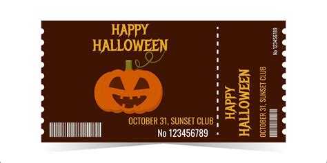 Halloween Ticket Template 6