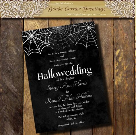 Halloween Wedding Invitation Designs