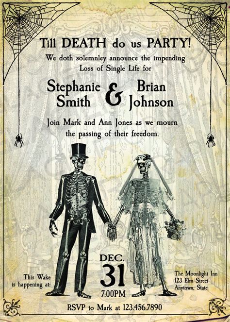 Halloween Wedding Invitation Template 10