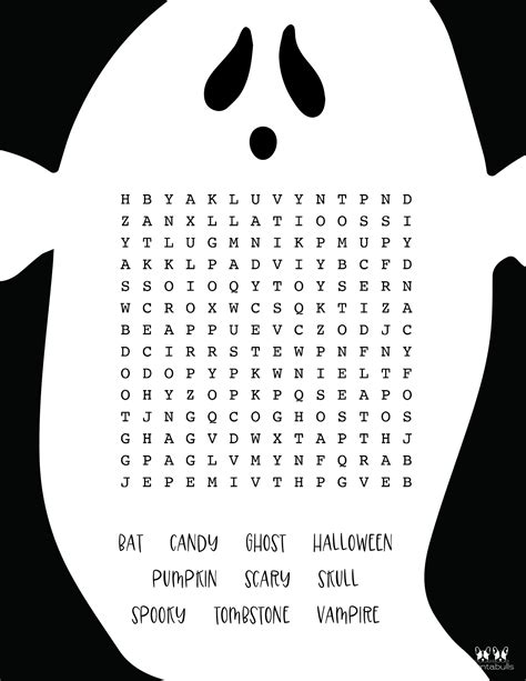 Halloween Word Search Printable 9