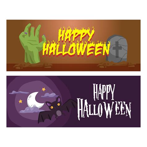 Halloween banner templates