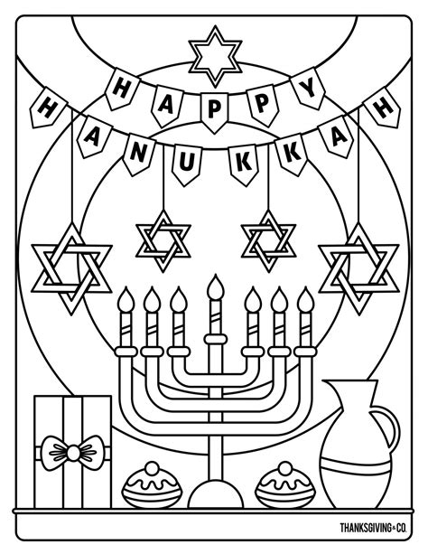 Hanukkah Coloring Pages for Kids