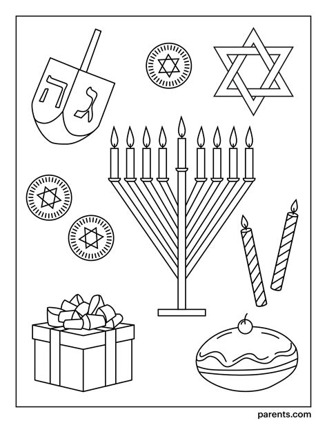 Hanukkah Coloring Pages for Toddlers