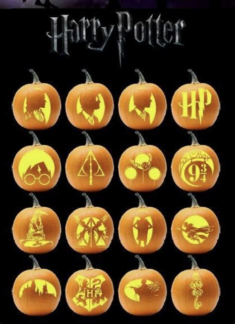 Harry Potter Pumpkin Carving Template