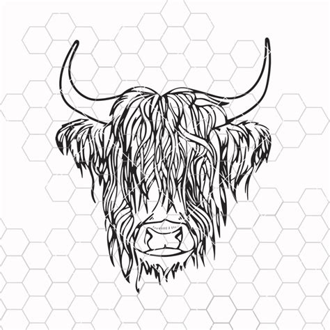 Highland Cow Printable Template