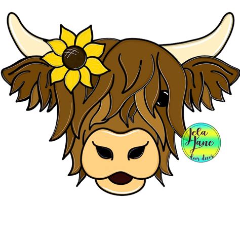 Highland Cow Template 7