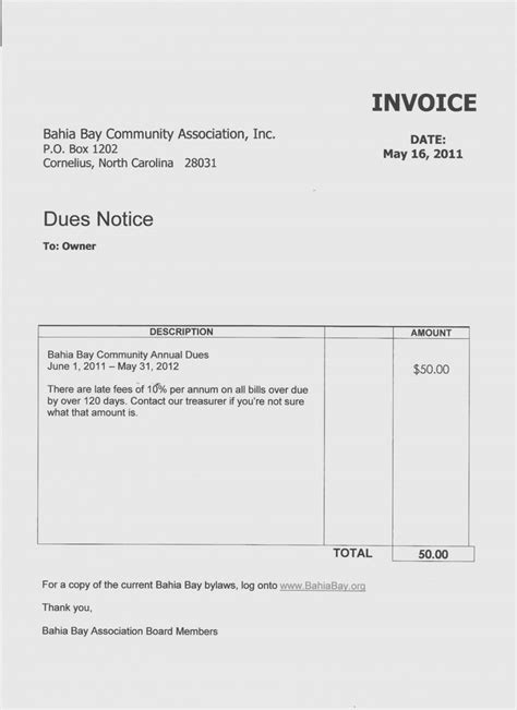 Understanding HOA Dues Invoices