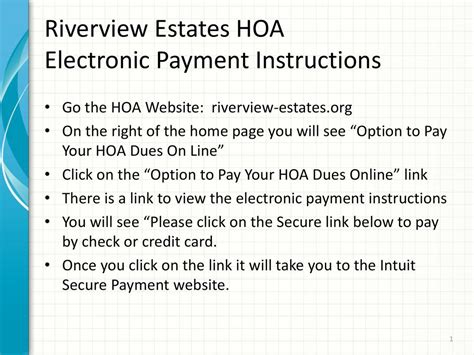 HOA Dues Payment Options