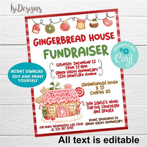 Holiday Gingerbread Flyer Template