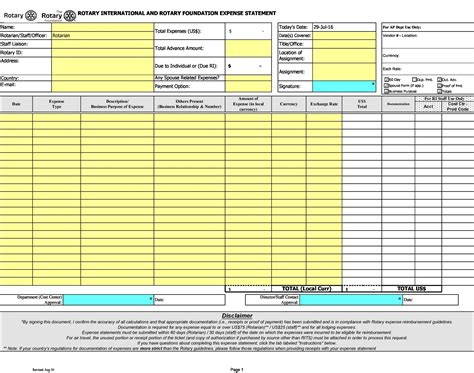 Home Depot Expense Report