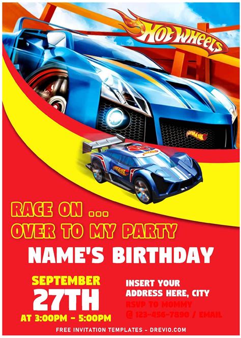 Hot Wheels Car Show Invitation