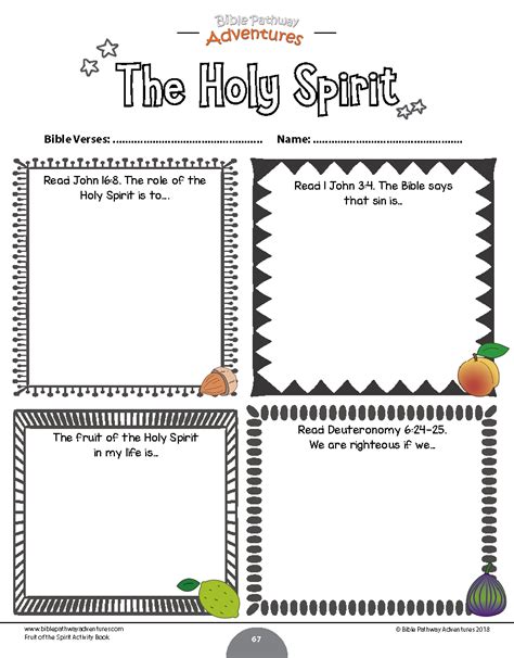 How To Use A Fruits Of The Holy Spirit Worksheet