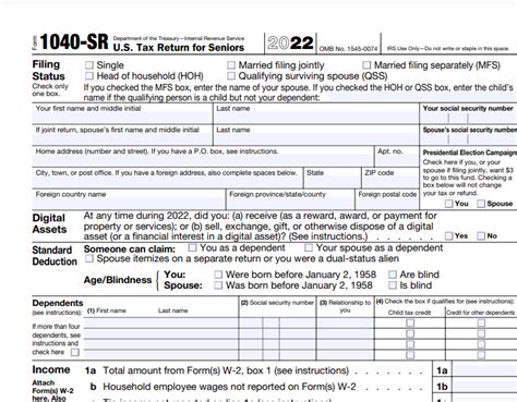 How to Complete the 1040 SR Form