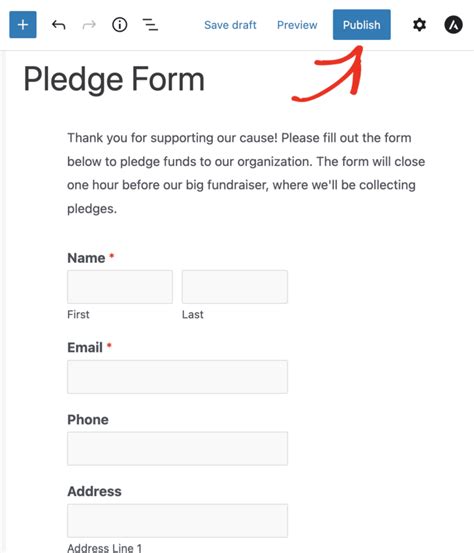 How to Create a Pledge Form