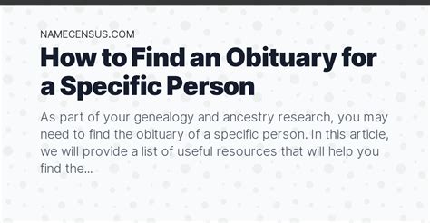 How to Find Obituaries in Amarillo TX