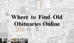 How to Find Old Obituaries