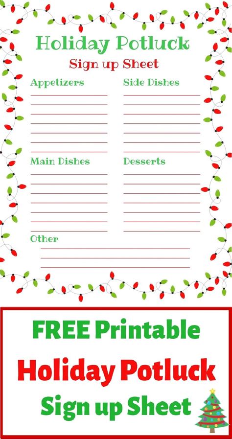 How to Use a Christmas Potluck Sign Up Sheet Template