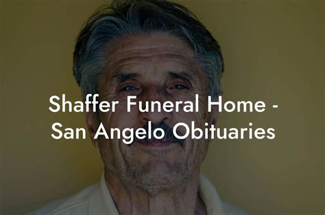 How to Write a San Angelo Obituary