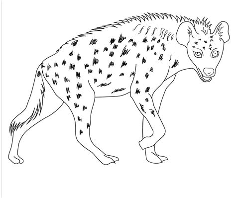 Hyena coloring pages for kids