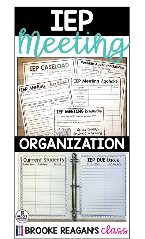 IEP Binder Organization Printable