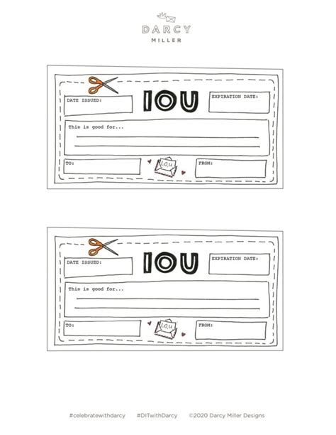 IOU Template Design