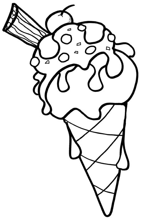 Ice Cream Coloring Pages for Summer