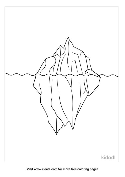 Iceberg Coloring Pages for Geography Lessons