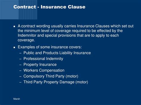 Include a Liability and Insurance Clause