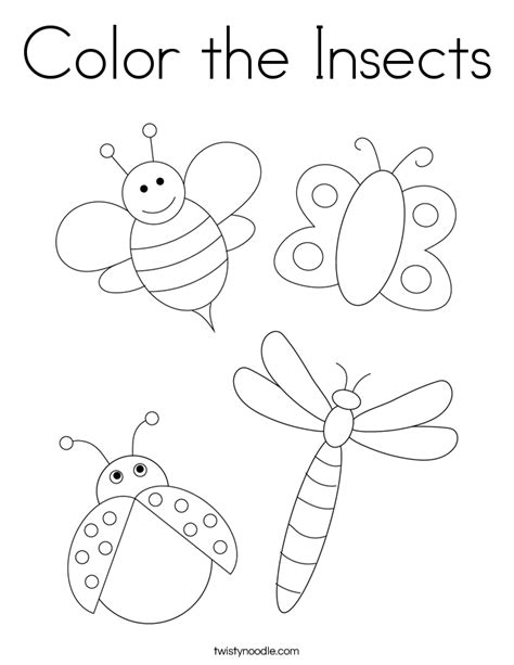 Insect Coloring Pages for Learning