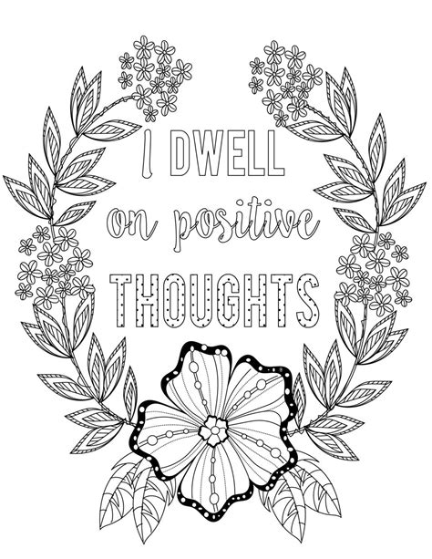 Inspirational Quotes For Coloring Pages