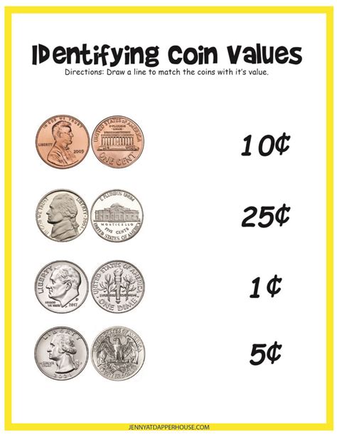 Introduction to Coin Worksheets